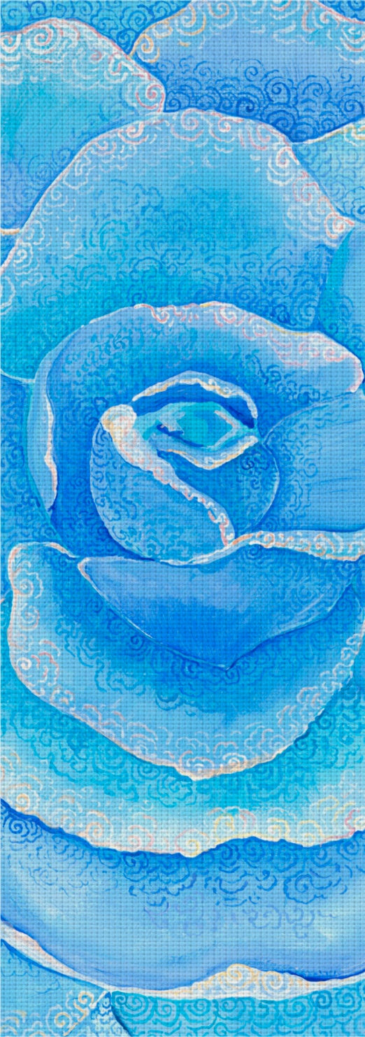 Blue Rose yoga mat