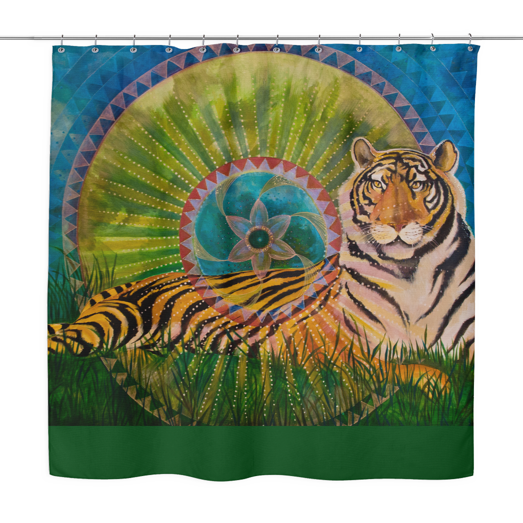 Roselitt Tiger Shower Curtain