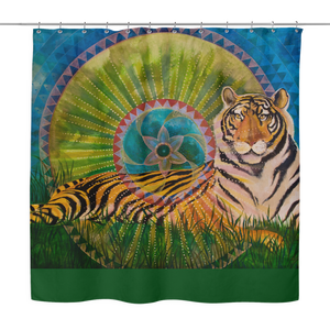 Roselitt Tiger Shower Curtain