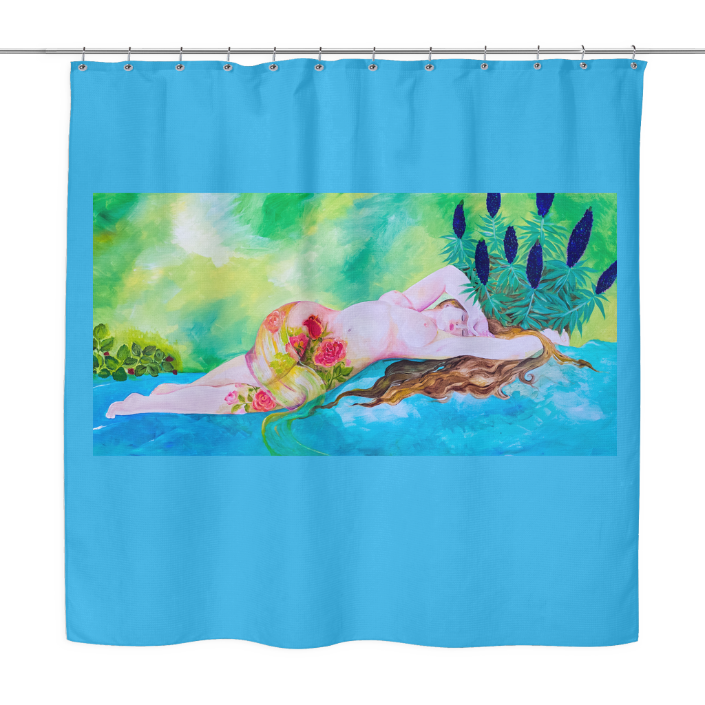 Resting Rose Lady Shower Curtain