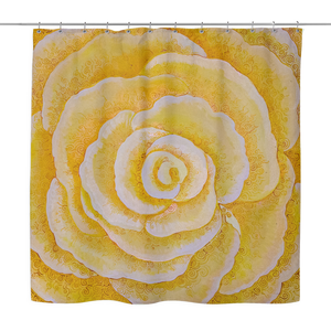 Yellow Roselitt Shower Curtain