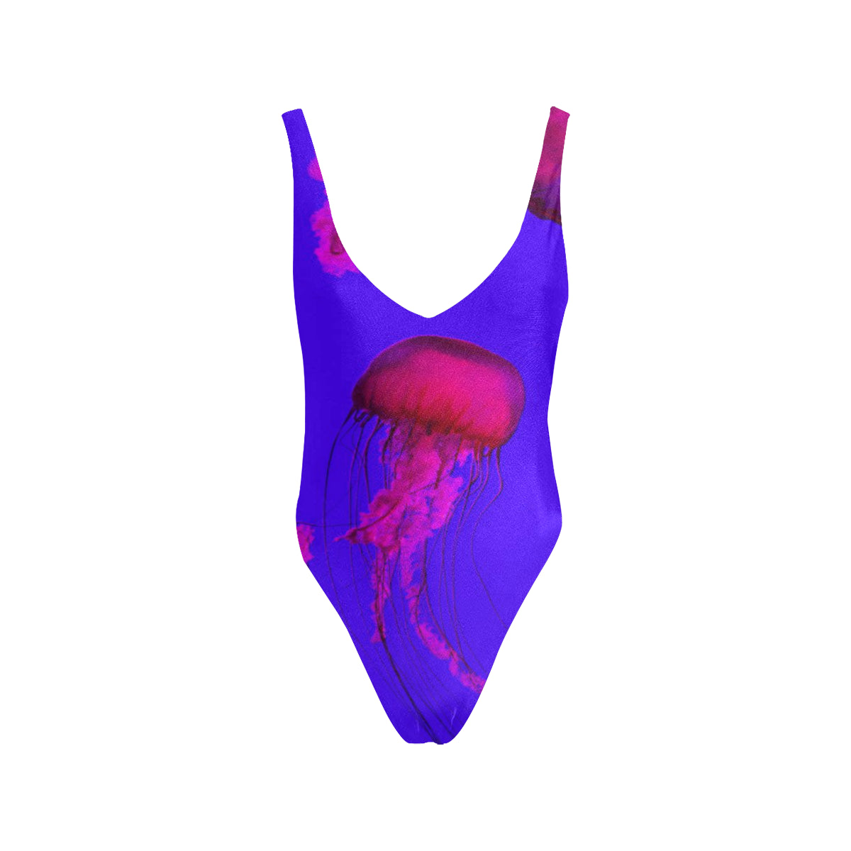 jellyfish-swimming Sexy Low Back One-Piece Swimsuit (Model S09)