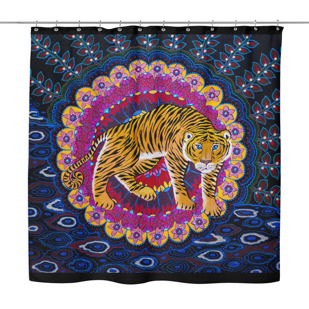 Tiger Trip Shower Curtain