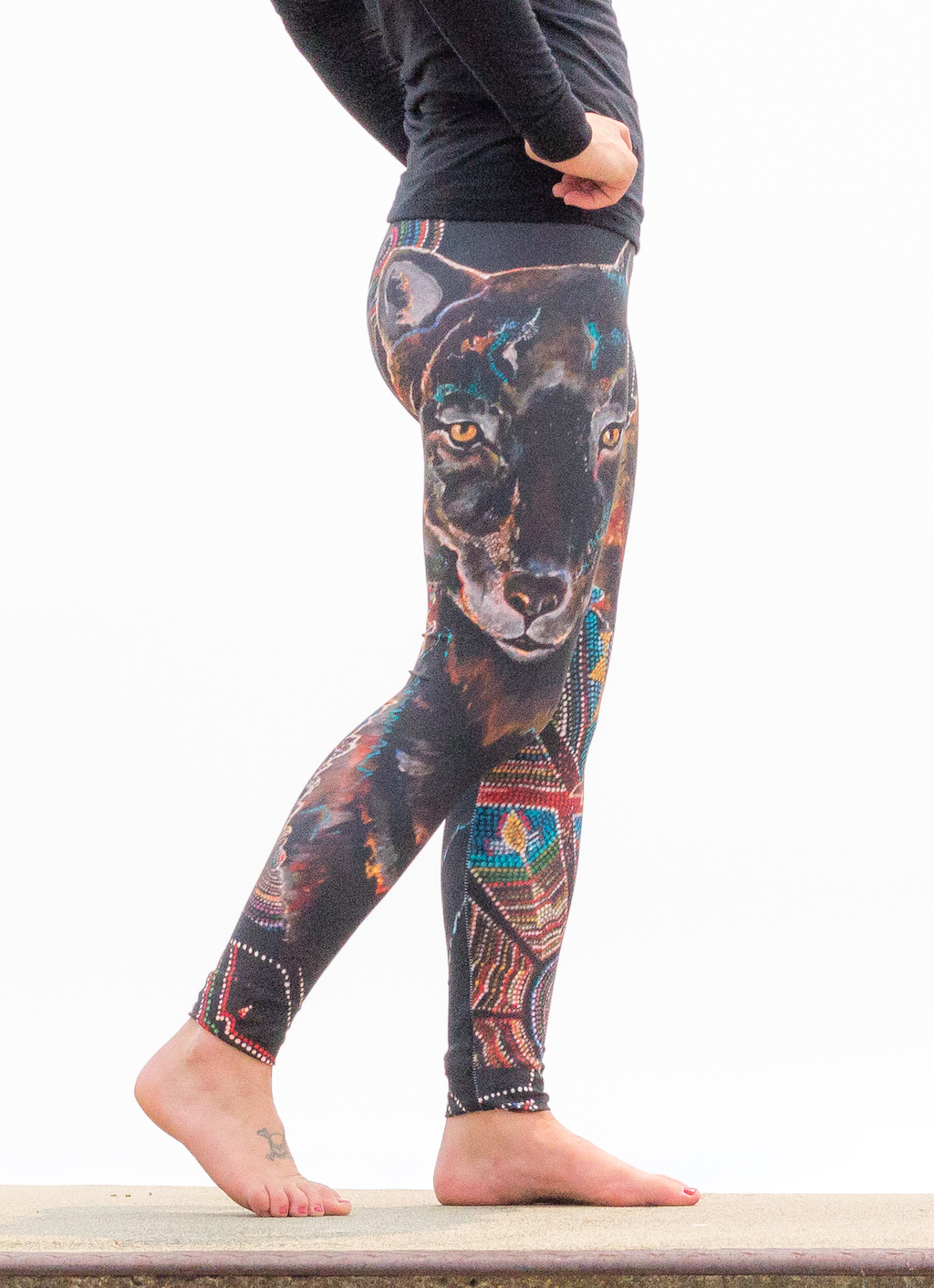 Cheap Rose and Wolf Print Yoga Outfit for Women Fashion 3D Printed