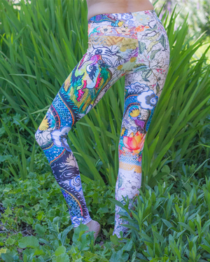 Mosaic Yoga Pants, Psychedelic Leggings, Patterned Leggings