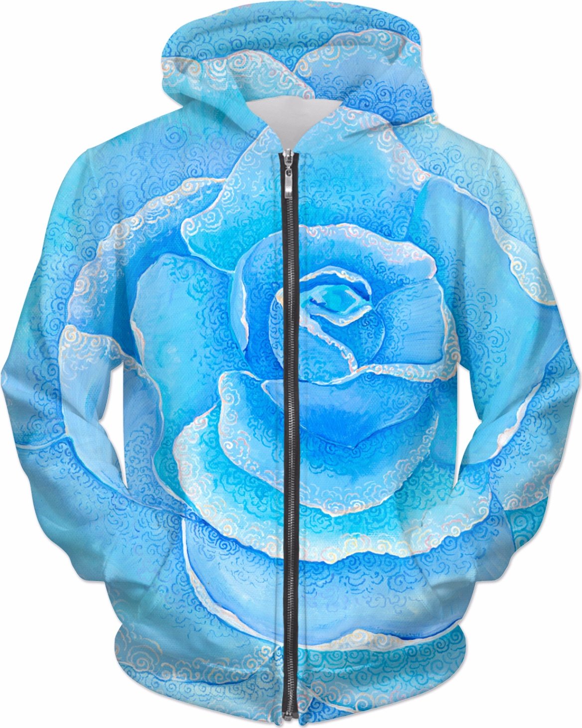 Blue Roselitt Hoodie