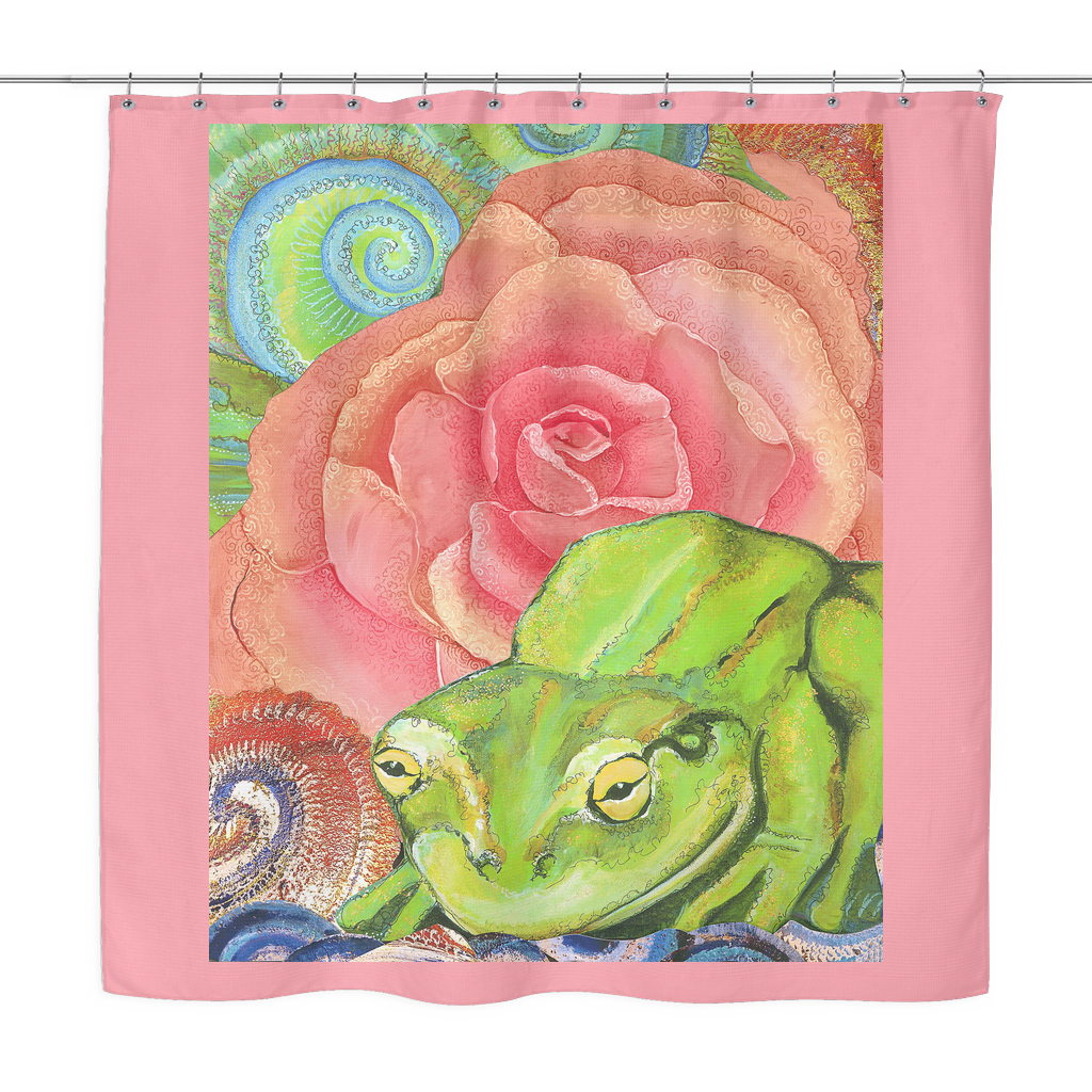 Frog Roselitt Shower Curtain