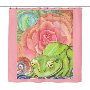 Frog Roselitt Shower Curtain