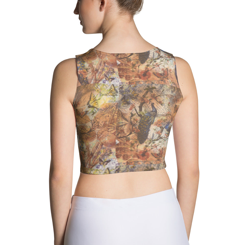 Vintage Peacock Crop Top