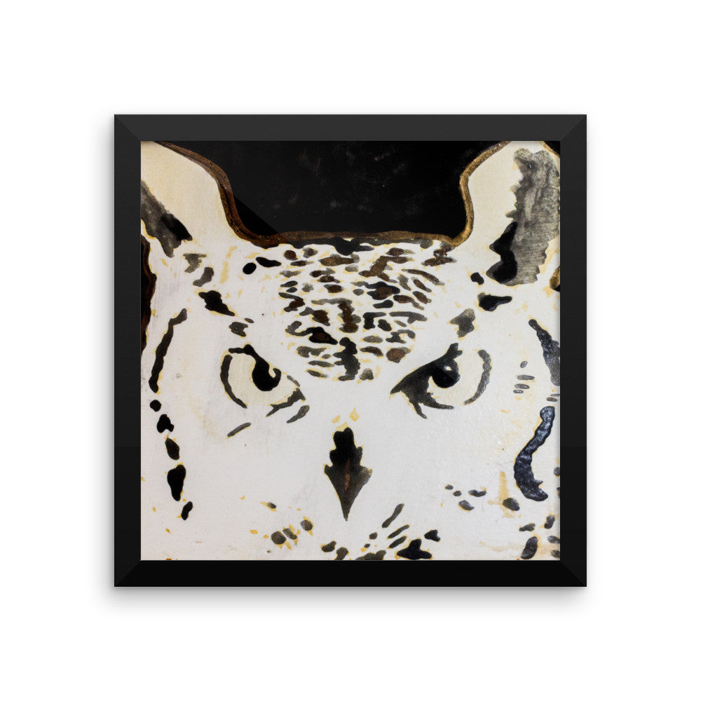 Framed Roselitt Owl poster