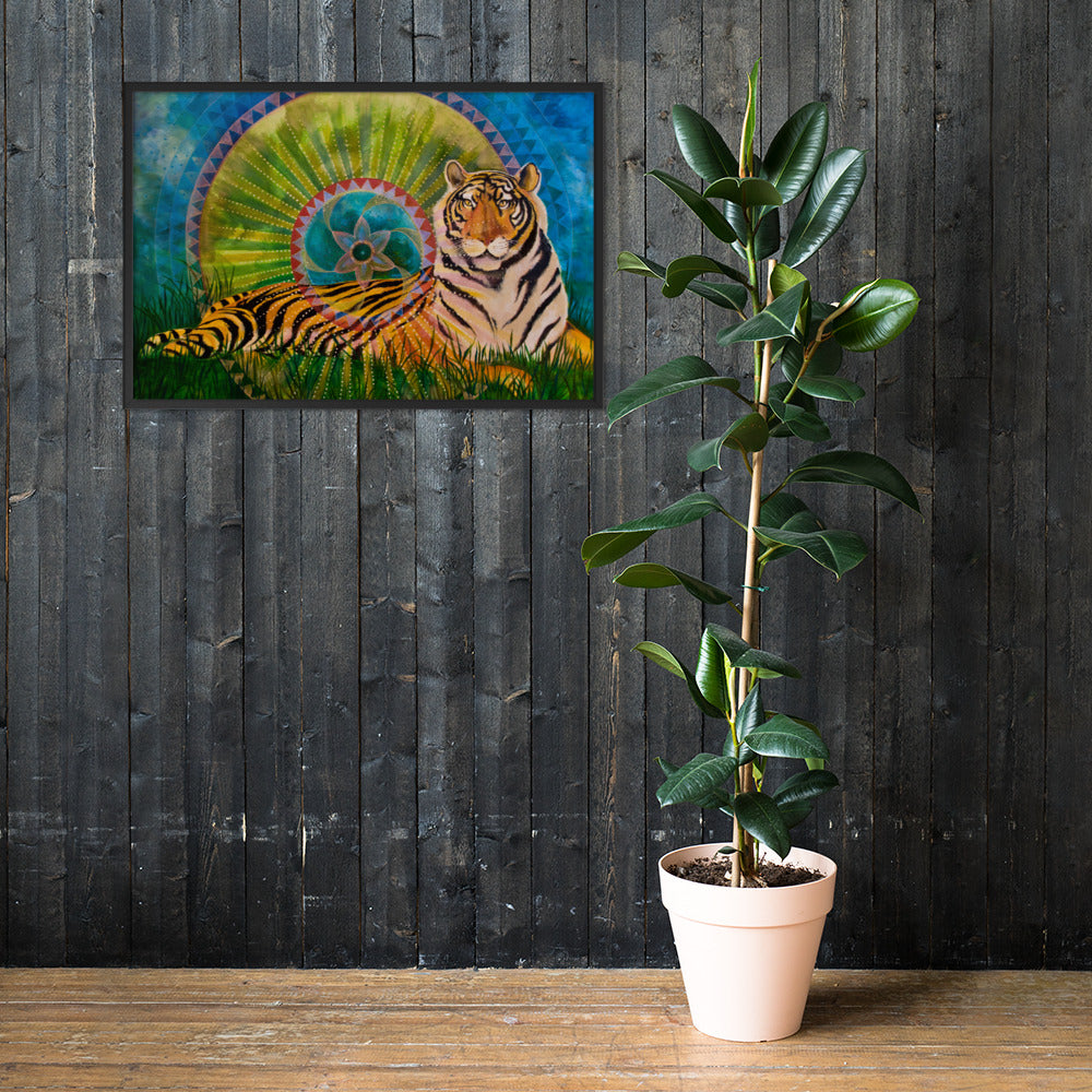 Tiger Wisdom Framed matte paper poster