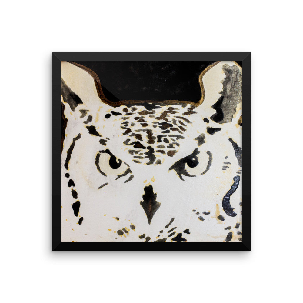 Framed Roselitt Owl poster