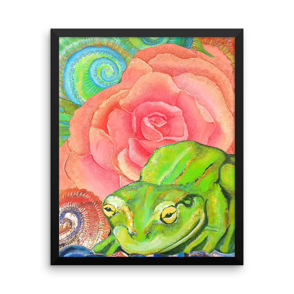 Roselitt Frog Framed print