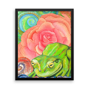 Roselitt Frog Framed print