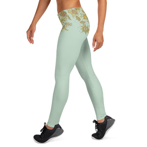 Mint Green Henna Waist Leggings