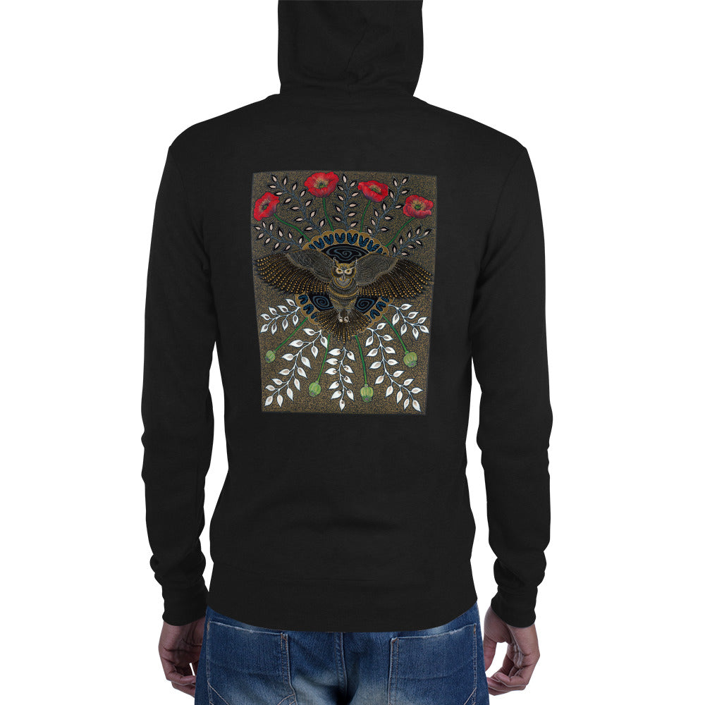 Owl Unisex zip hoodie