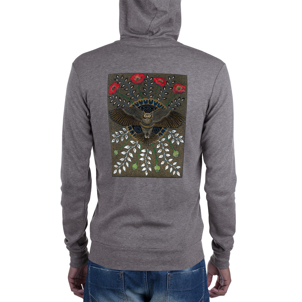 Owl Unisex zip hoodie