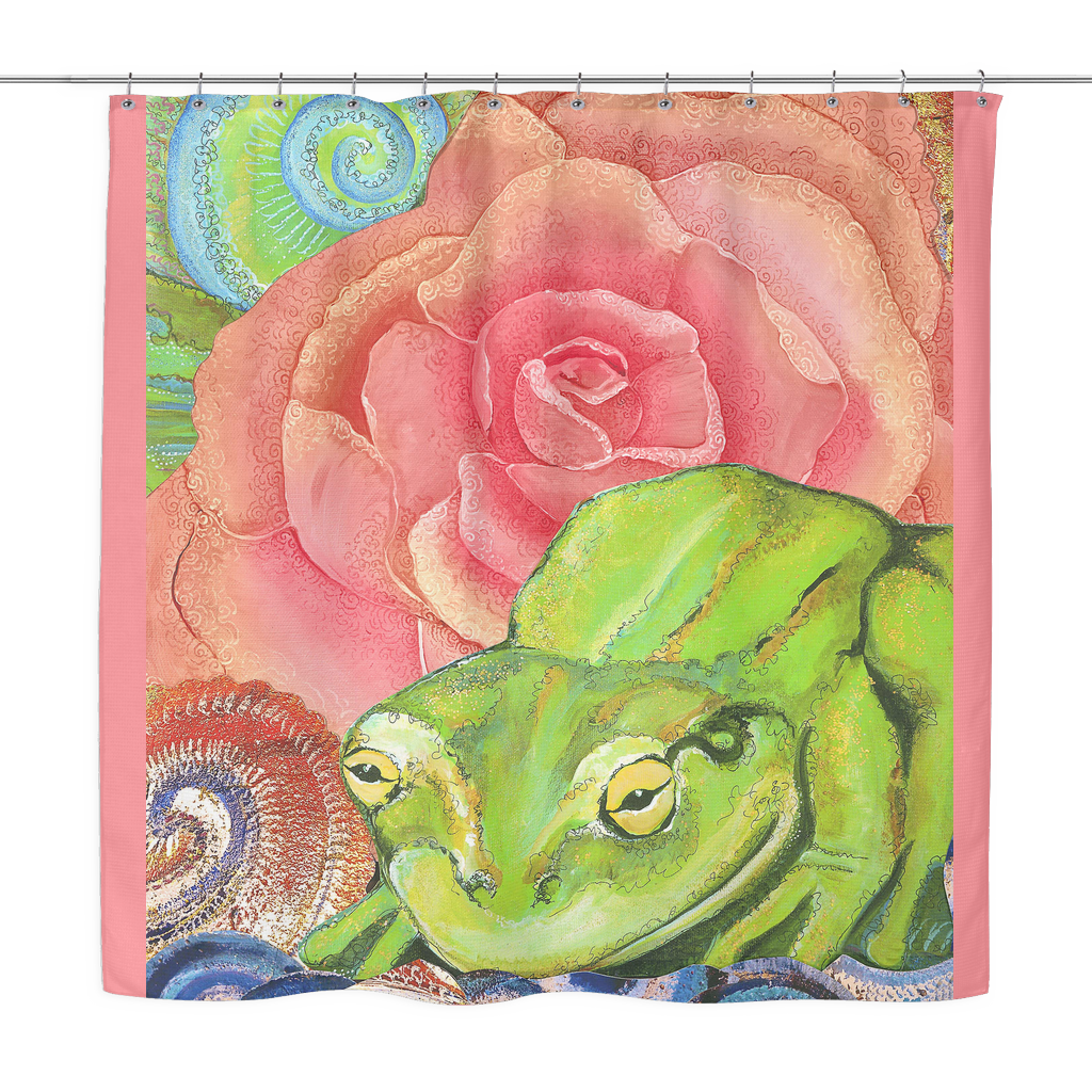 Frog Roselitt Shower Curtain