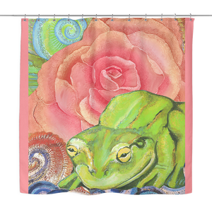 Frog Roselitt Shower Curtain